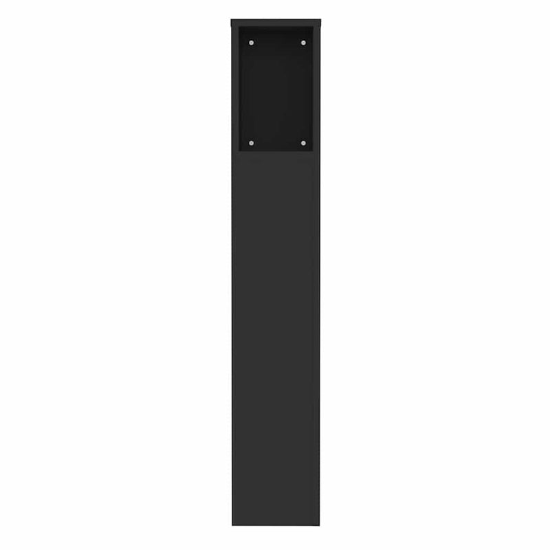 Tăblie de pat cu dulap, negru, 100x18,5x102,5 cm