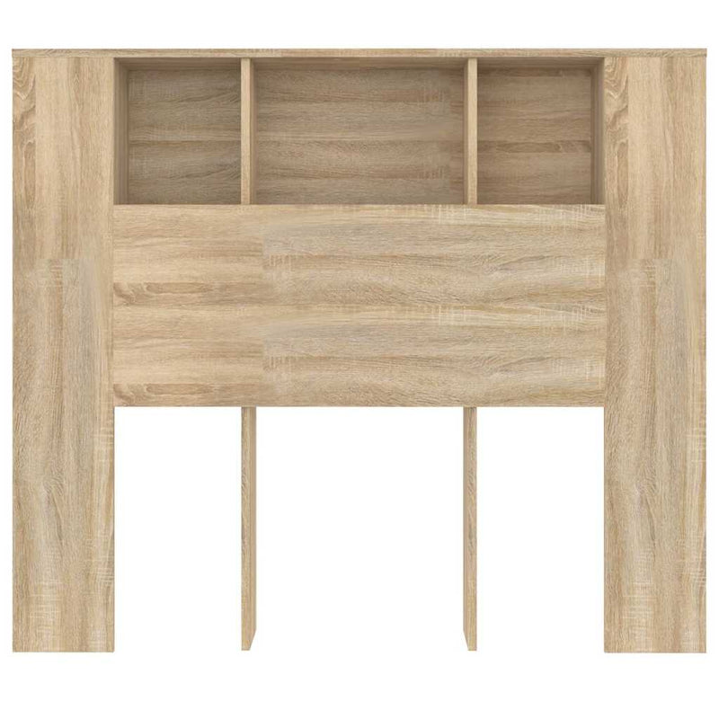 Tăblie de pat cu dulap, stejar sonoma, 120x18,5x102,5 cm