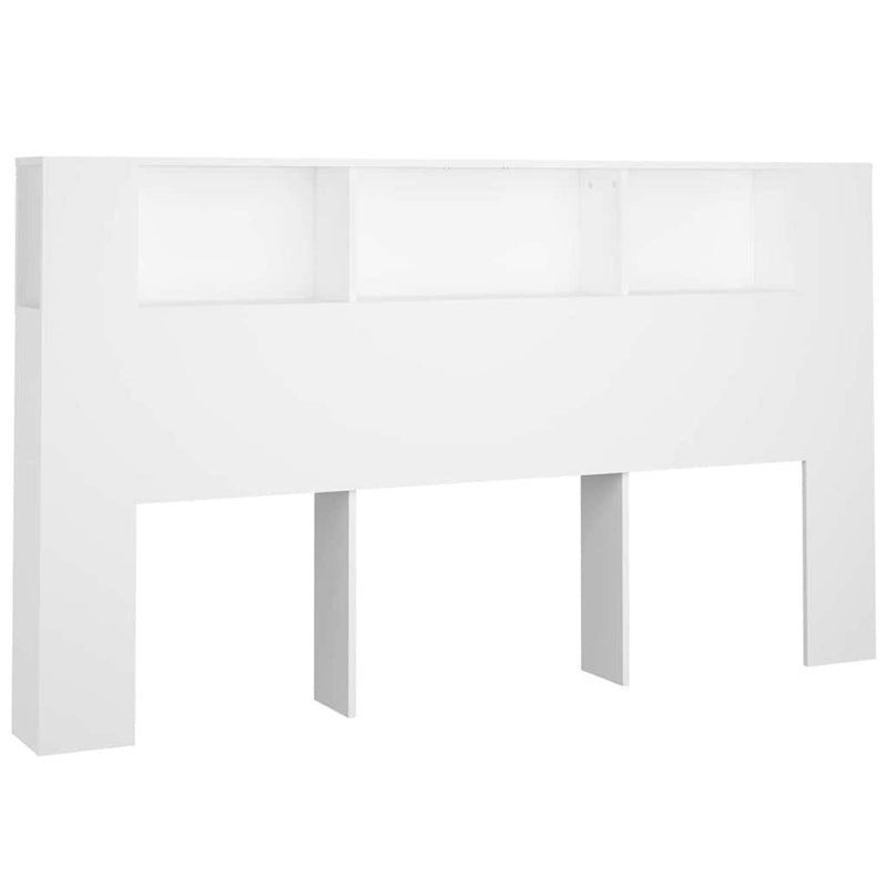 Tăblie de pat cu dulap, alb, 180x18,5x104,5 cm