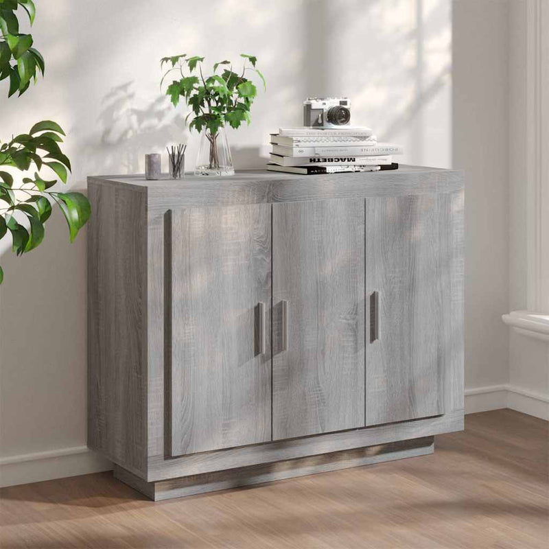 Dulap, sonoma gri, 92x35x75 cm, lemn compozit