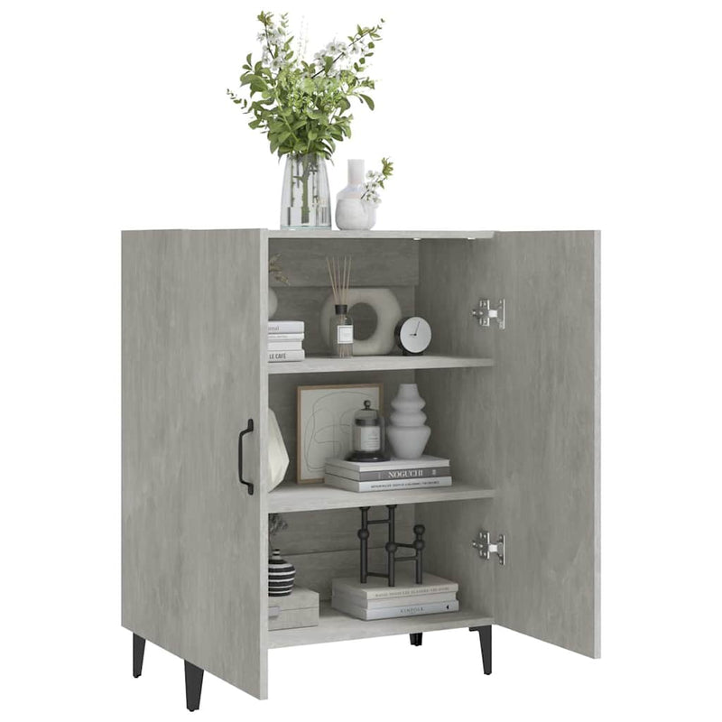 Servantă, gri beton, 70x34x90 cm, lemn prelucrat