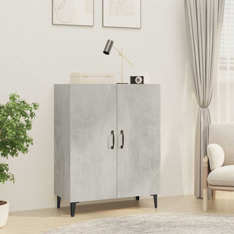 Servantă, gri beton, 70x34x90 cm, lemn prelucrat