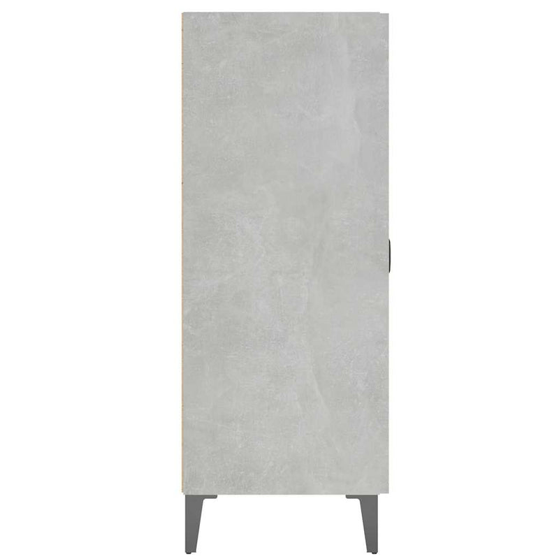 Dulap, gri beton, 69,5x34x90 cm, lemn compozit
