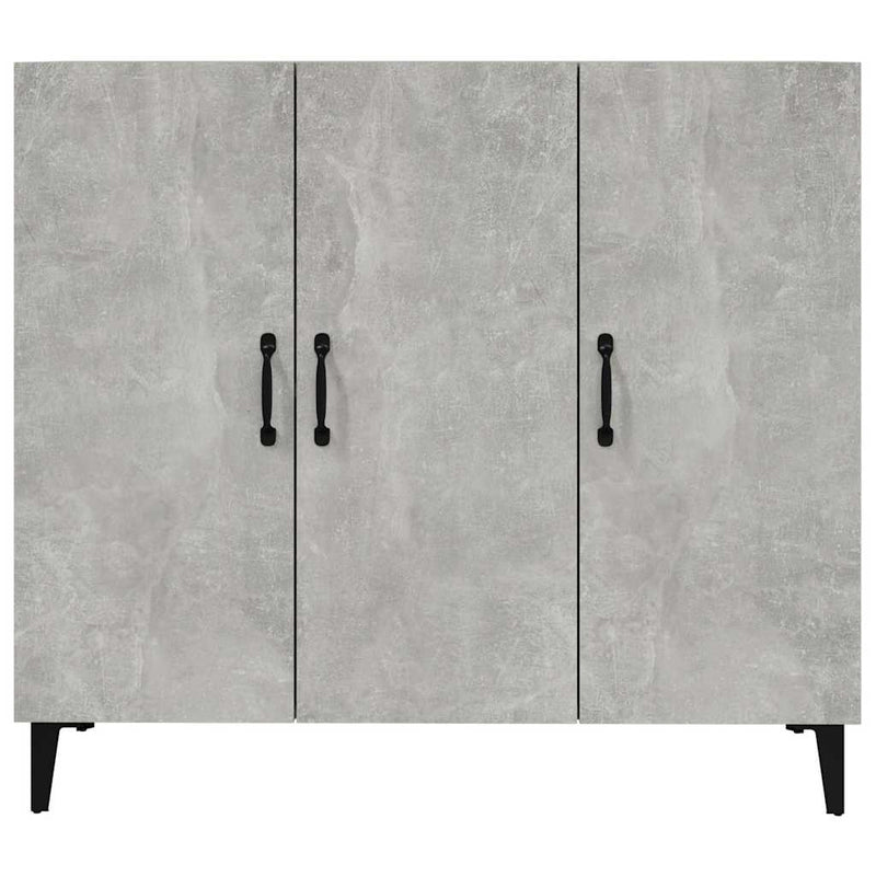 Servantă, gri beton, 90x34x80 cm, lemn compozit