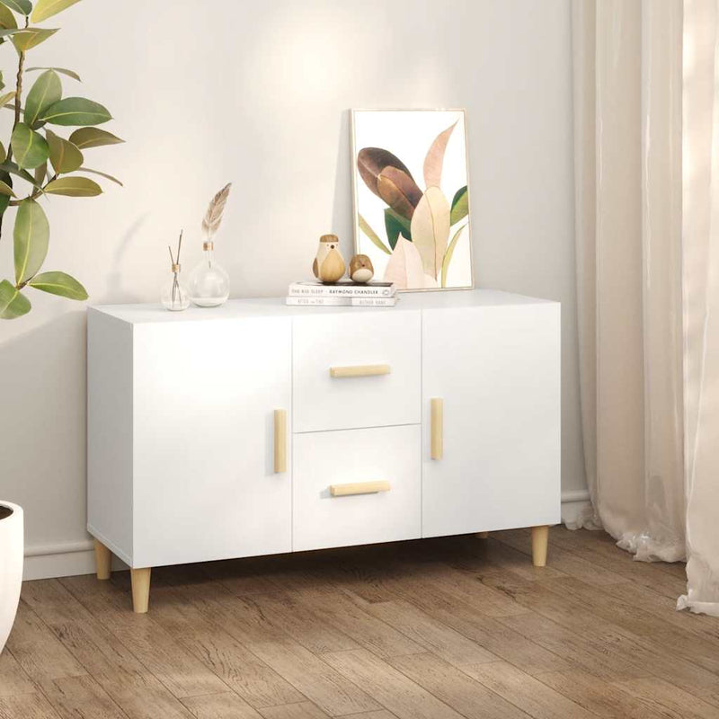 Servantă, alb, 100x36x60 cm, lemn compozit