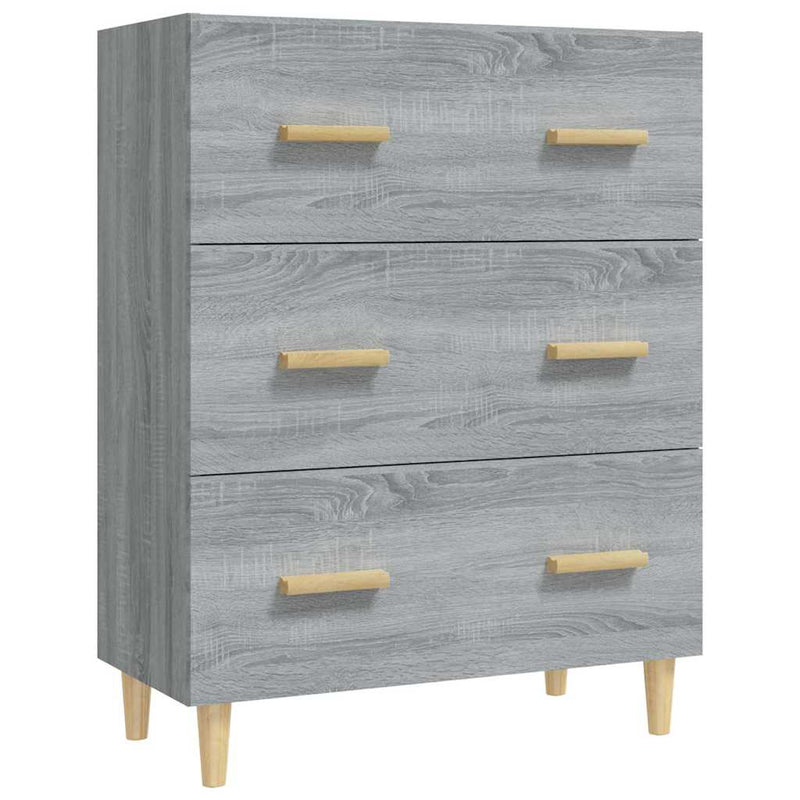 Servantă, gri sonoma, 70x34x90 cm, lemn prelucrat