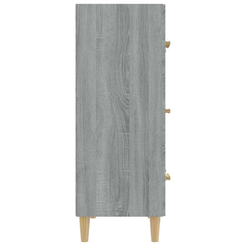 Servantă, gri sonoma, 70x34x90 cm, lemn prelucrat
