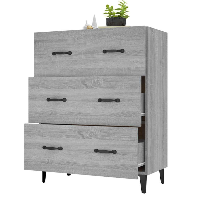 Dulap, gri sonoma, 69,5x34x90 cm, lemn compozit