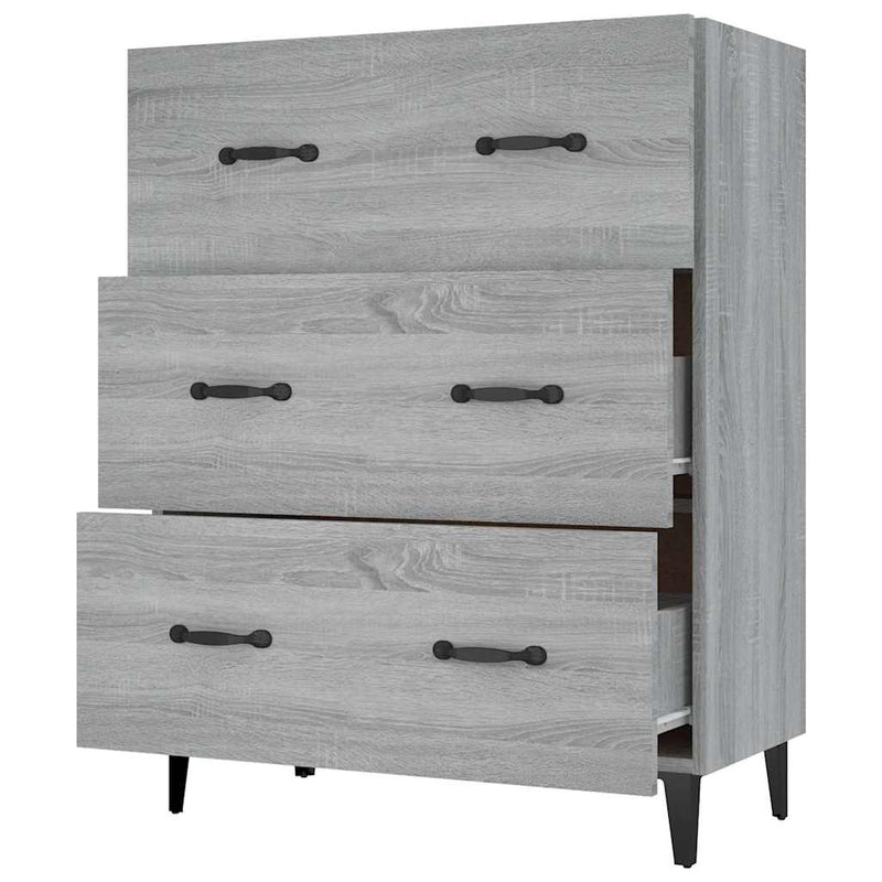 Dulap, gri sonoma, 69,5x34x90 cm, lemn compozit