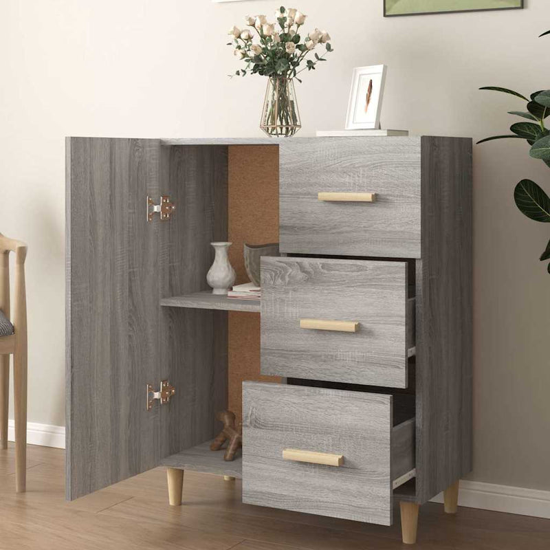 Dulap, gri sonoma, 69,5x34x90 cm, lemn compozit