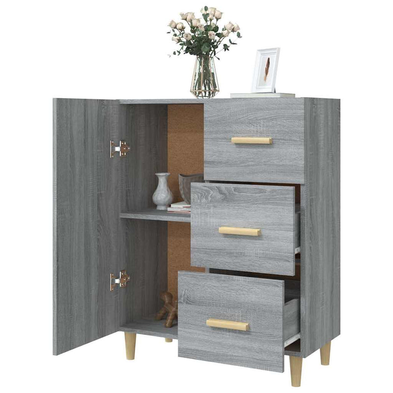 Dulap, gri sonoma, 69,5x34x90 cm, lemn compozit