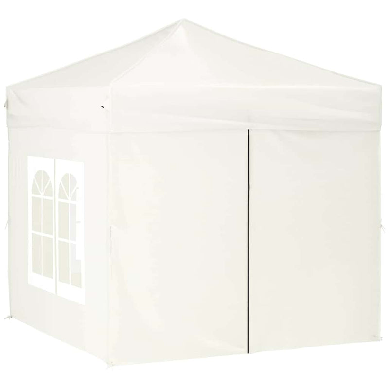 Cort pliabil pentru petrecere, pereți laterali, crem, 2x2 m