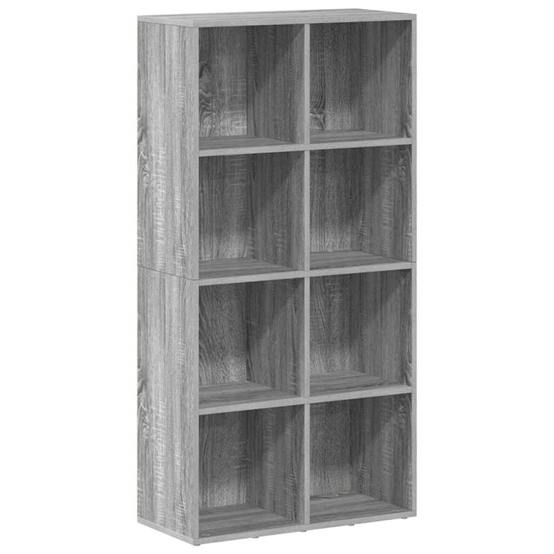 Bibliotecă/Servantă, gri sonoma, 66x30x130 cm, lemn prelucrat