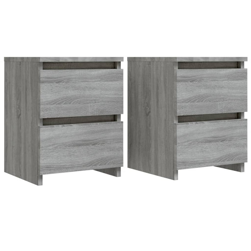 Noptiere 2 buc. gri Sonoma 30x30x40 cm lemn prelucrat