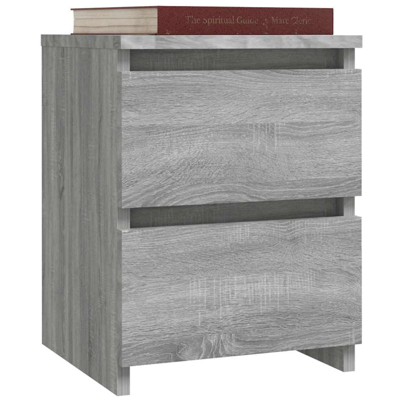 Noptiere 2 buc. gri Sonoma 30x30x40 cm lemn prelucrat
