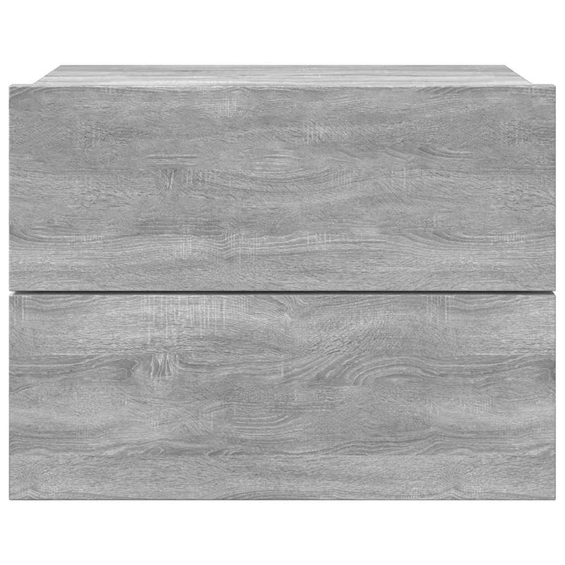 Noptiere, 2 buc., gri sonoma, 40x30x30 cm, lemn prelucrat