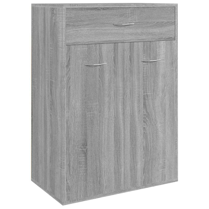 Pantofar, gri sonoma, 60x35x84 cm, lemn compozit