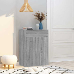 Pantofar, gri sonoma, 60x35x84 cm, lemn compozit