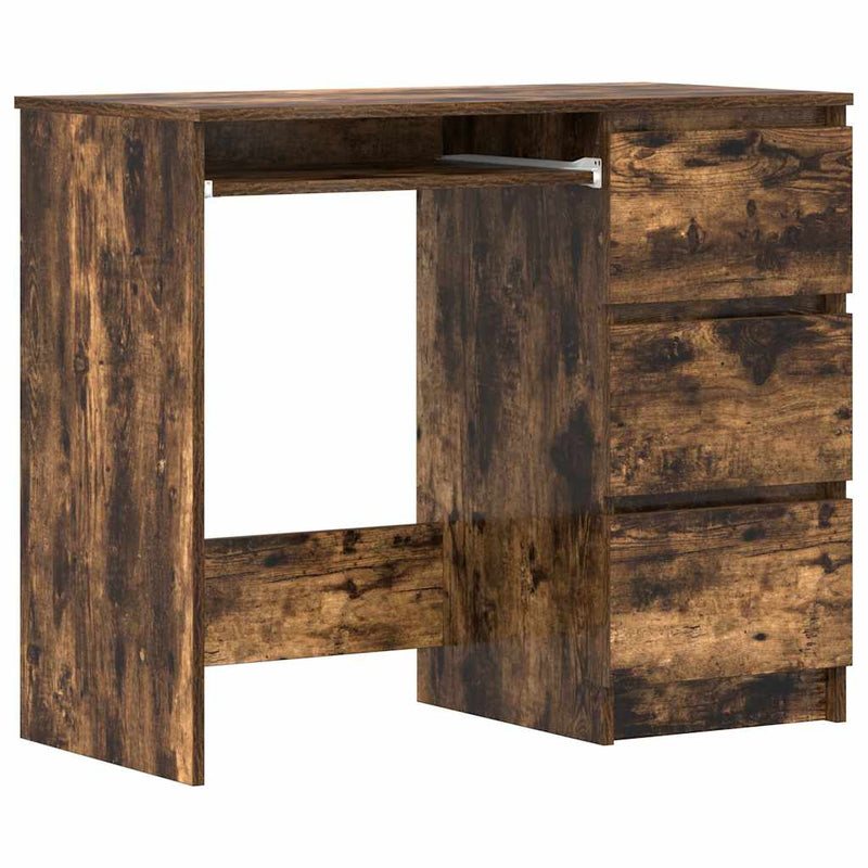 Birou, stejar fumuriu, 90x45x76 cm, lemn prelucrat