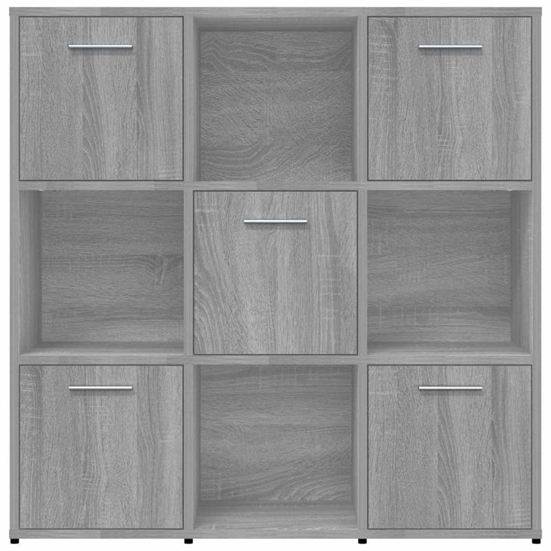 Bibliotecă, gri sonoma, 90x30x90 cm, lemn prelucrat
