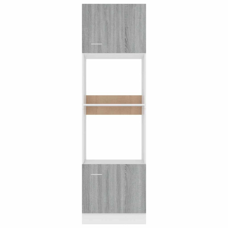 Dulap cuptor microunde “Lyon”, gri sonoma, 60x57x207cm