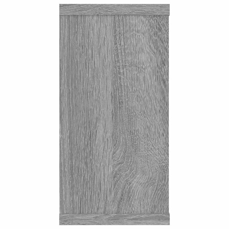 Rafturi de perete cub, 2 buc., gri sonoma, 100x15x30 cm, lemn