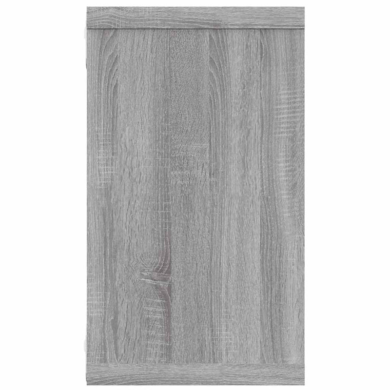 Rafturi de perete cub, 4 buc., gri sonoma, 80x15x26,5 cm, lemn