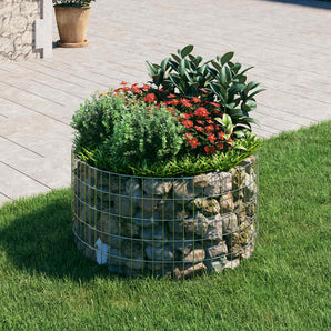 Stâlp de gabion, Ø100x50 cm, oțel galvanizat, circular