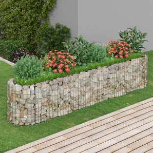 Strat înălțat gabion, 260x50x50 cm, fier galvanizat
