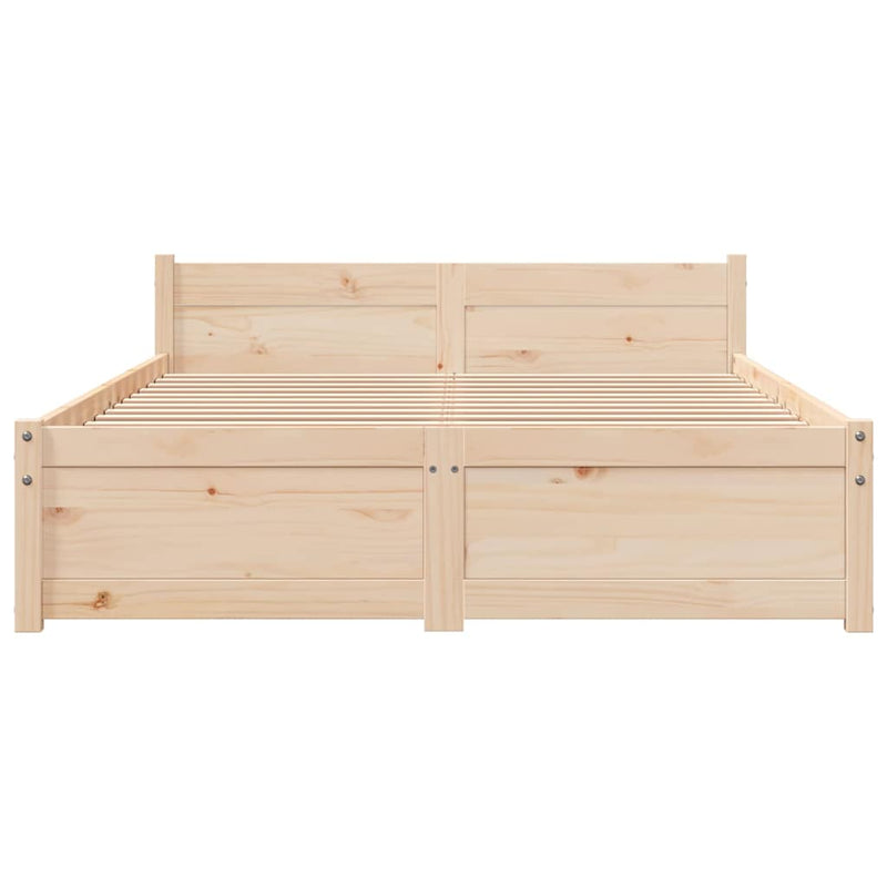 Cadru de pat mic dublu, 120x190 cm, lemn masiv