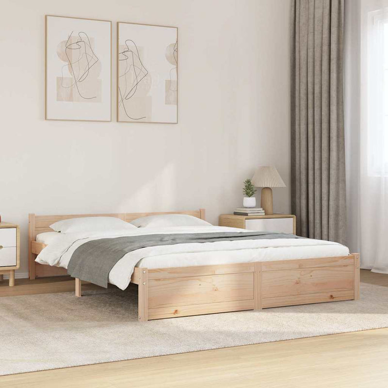 Cadru de pat King Size, 150x200 cm, lemn masiv