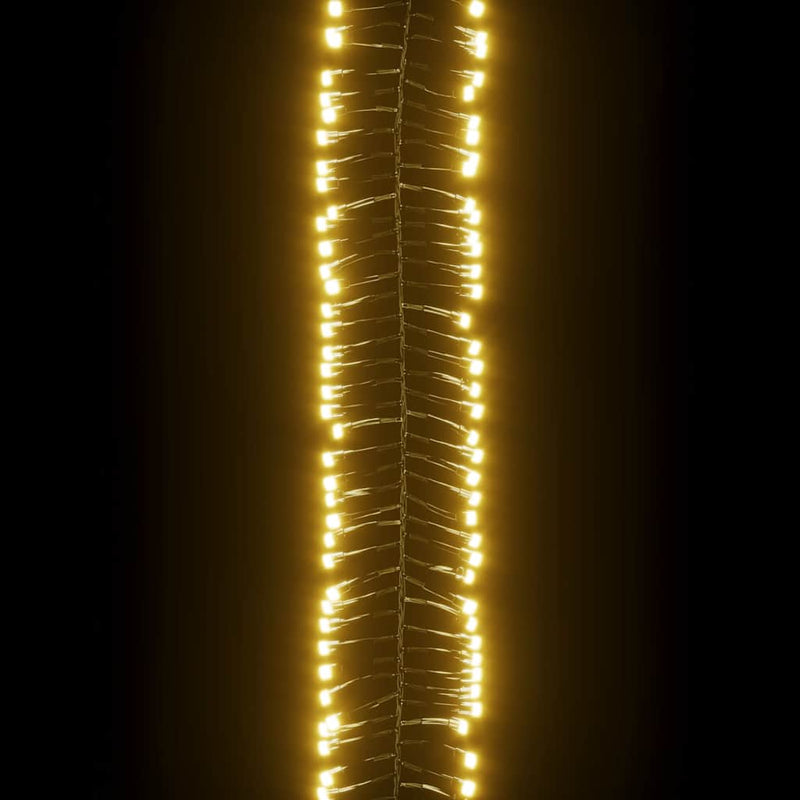 Instalație tip cluster cu 1000 LED-uri, alb cald, PVC