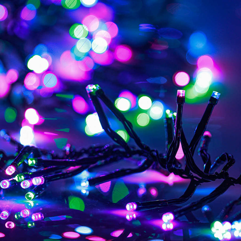 Instalație cluster, 2000 LED-uri, multicolor pastel, PVC