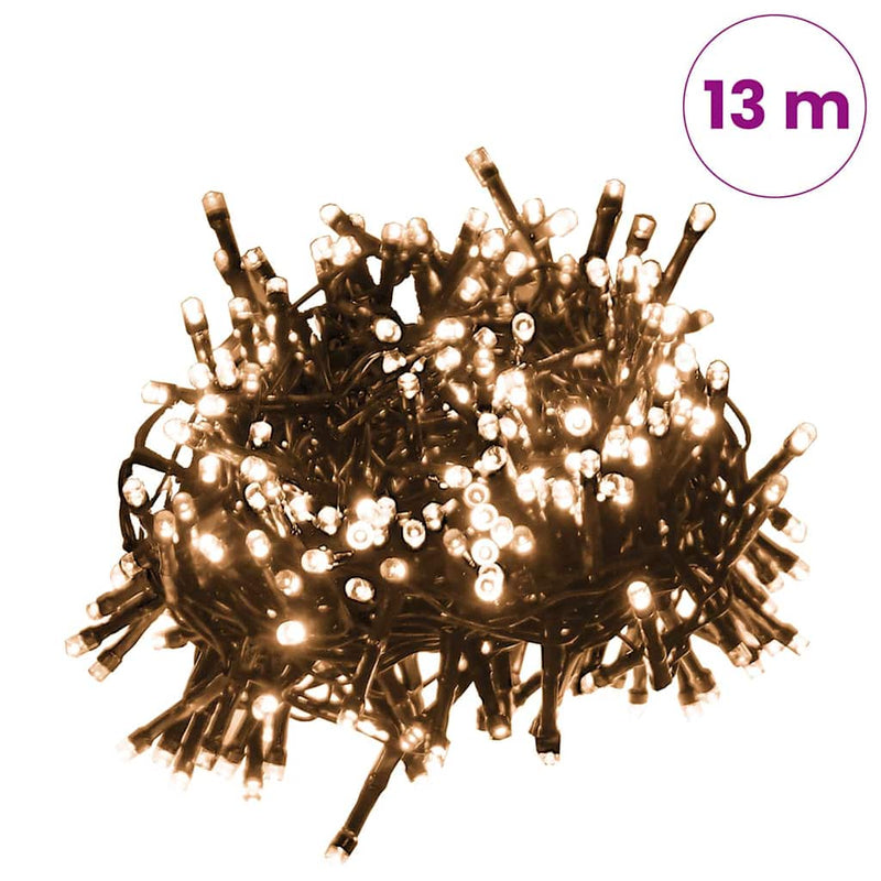 Instalație compactă cu 400 LED-uri, alb cald, 13 m, PVC