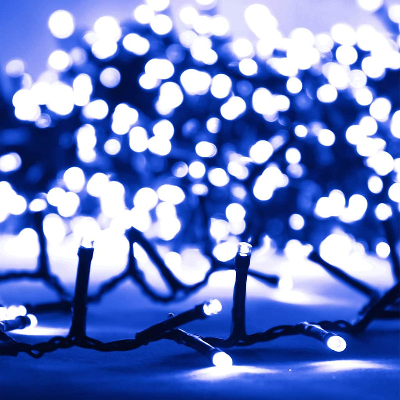 Instalație compactă cu 3000 LED-uri, albastru, 65 m, PVC