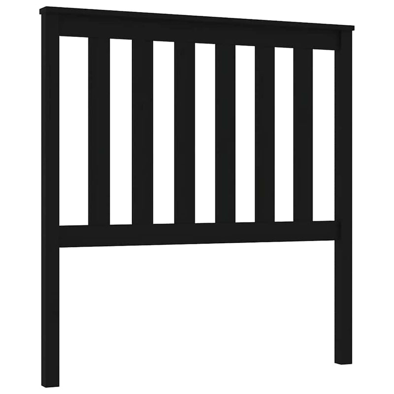 Tăblie de pat, negru, 96x6x101 cm, lemn masiv de pin