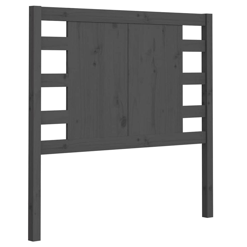 Tăblie de pat, gri, 81x4x100 cm, lemn masiv de pin