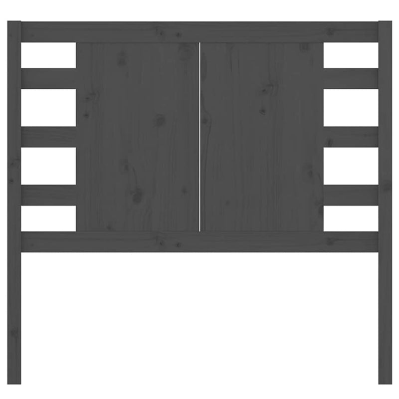 Tăblie de pat, gri, 81x4x100 cm, lemn masiv de pin