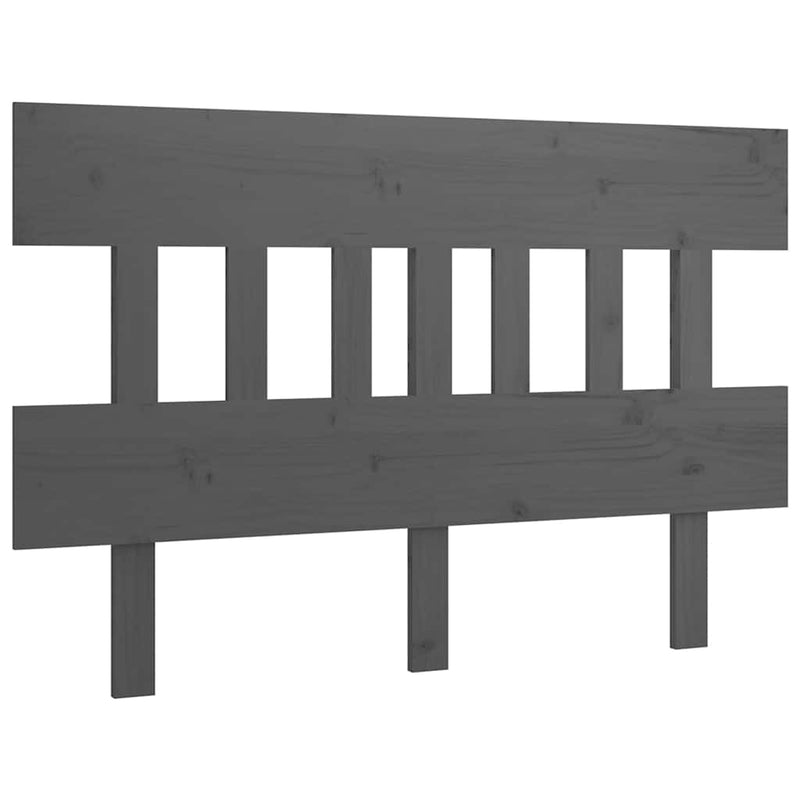 Tăblie de pat, gri, 153,5x3x81 cm, lemn masiv de pin