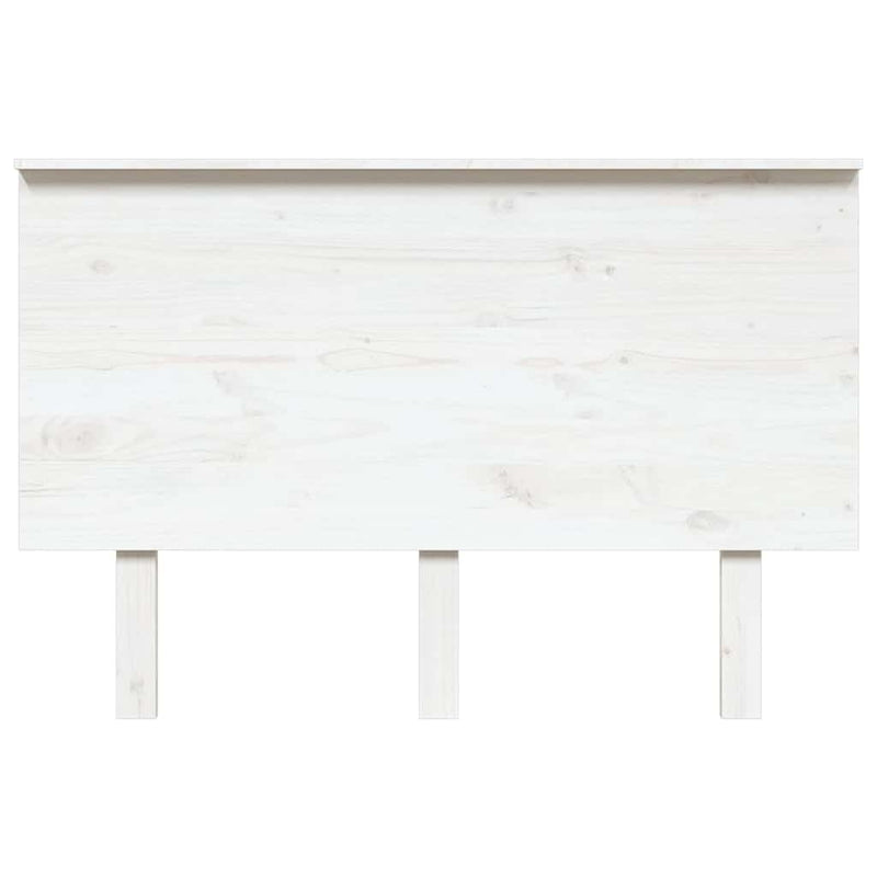 Tăblie de pat, alb, 124x6x82,5 cm, lemn masiv de pin