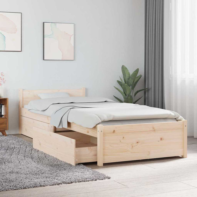 Cadru de pat cu sertare Small Single, 75x190 cm