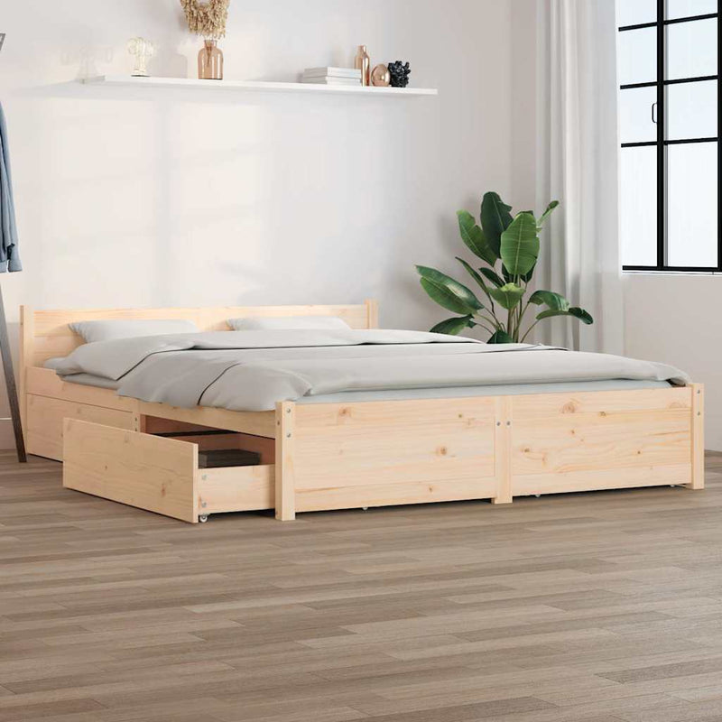 Cadru de pat cu sertare King Size, 150x200 cm