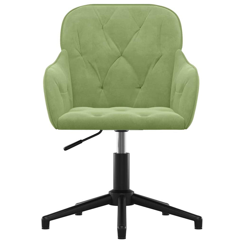Scaune de bucătărie pivotante, 2 buc., verde deschis, catifea