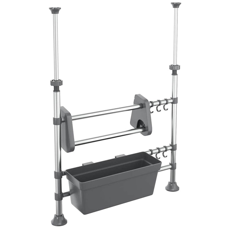 Organizator de bucătărie reglabil, aluminiu