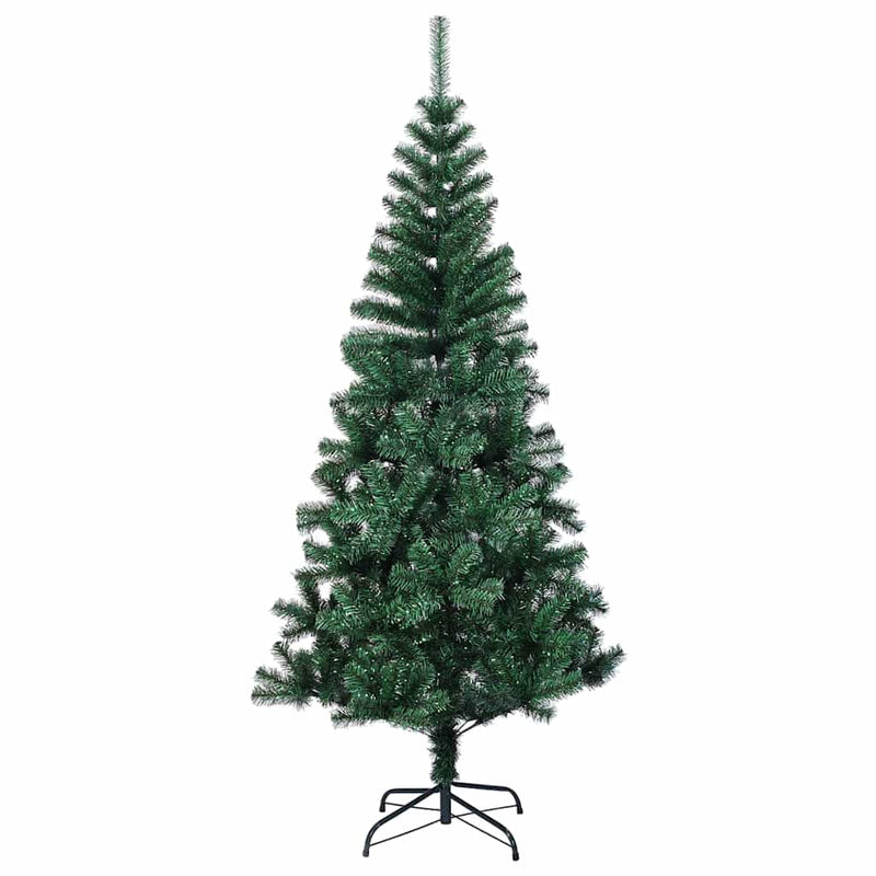 Brad de Crăciun artificial cu vârfuri irizate verde 120 cm PVC