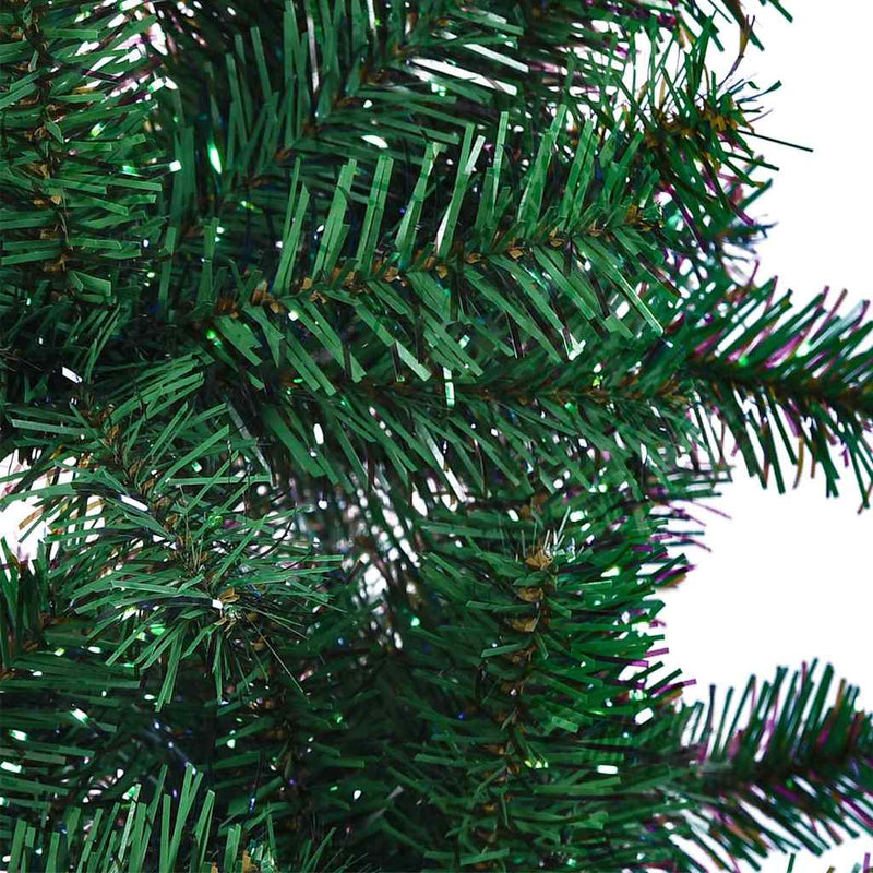 Brad de Crăciun artificial cu vârfuri irizate verde 120 cm PVC
