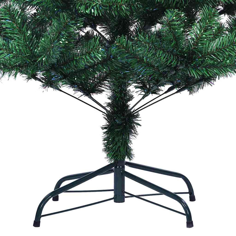 Brad de Crăciun artificial cu vârfuri irizate verde 120 cm PVC