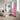 Jumătate brad de Crăciun artificial cu suport, roz, 180 cm, PVC