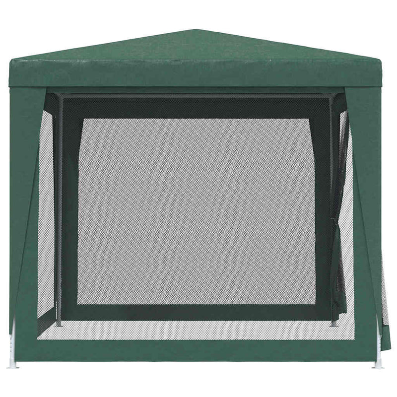 Cort de petrecere cu 4 pereți din plasă, verde, 2,5x2,5 m, HDPE
