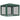 Cort de petrecere cu 4 pereți din plasă, verde, 3x3 m, HDPE